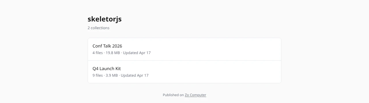 A zo.pub profile page