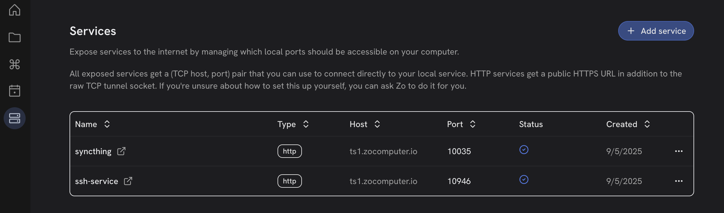 How to host services on your server