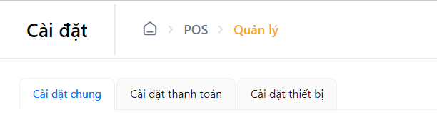 Trang tổng quan cài đặt