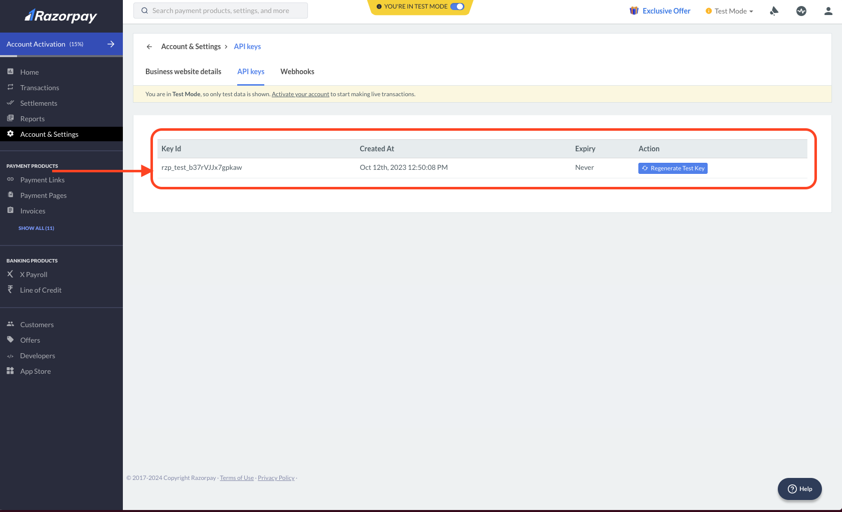 Razorpay - Togai documentation