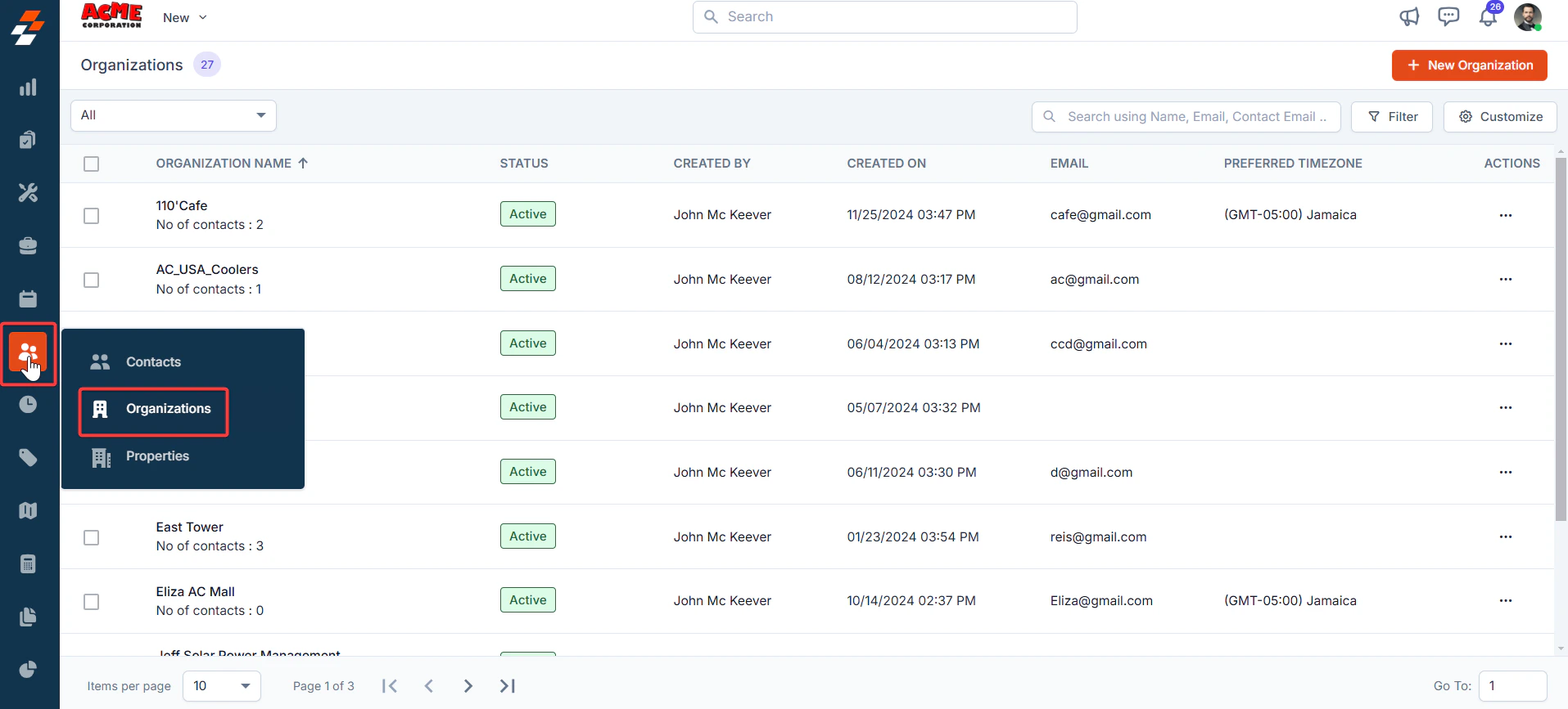 Create Org1 Pn