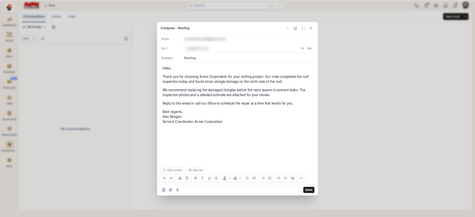 Compose Email Roofing 2 Compose Email Roofing 2