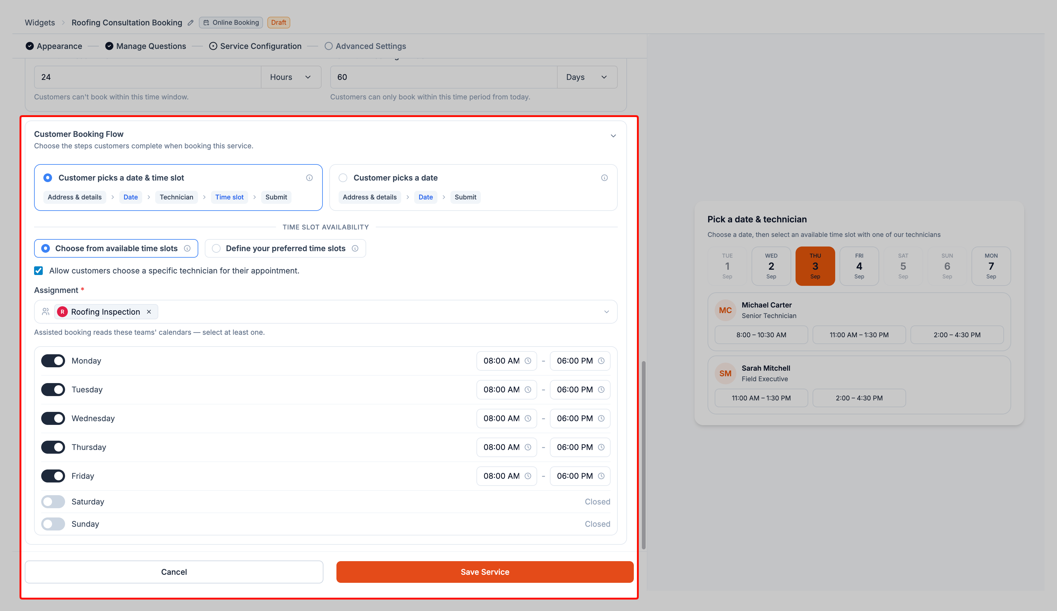 Customerbookflow
