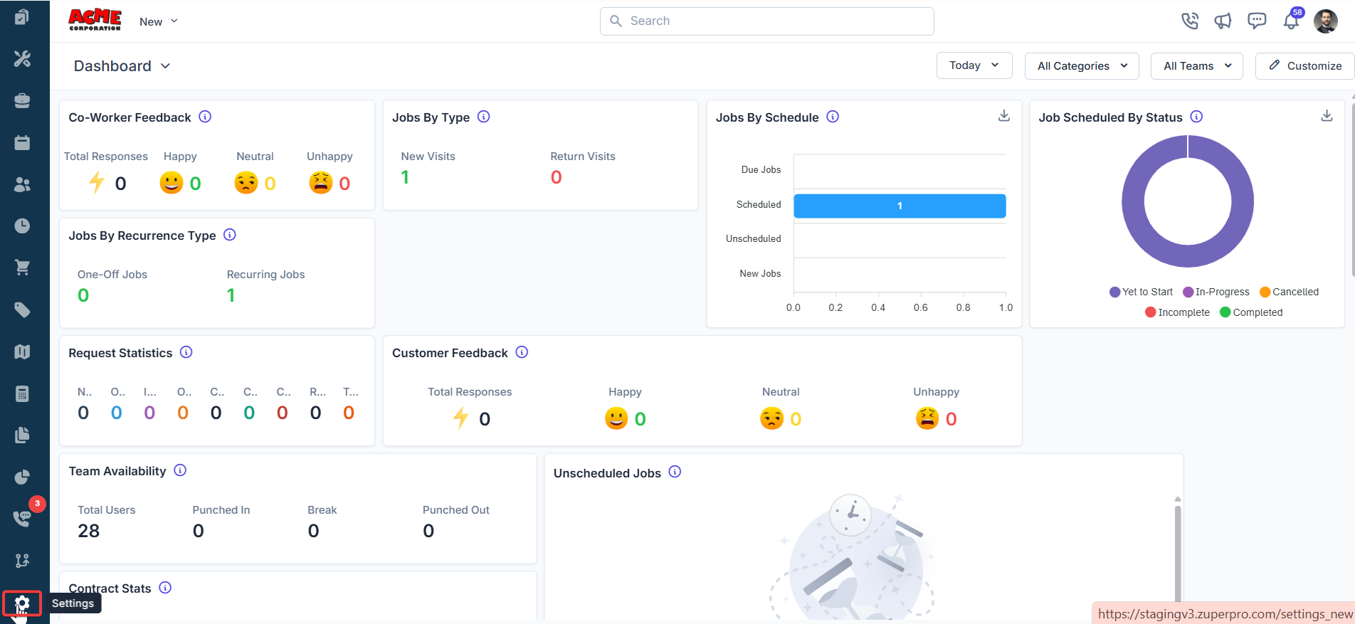 Configuring General Job Settings - Zuper