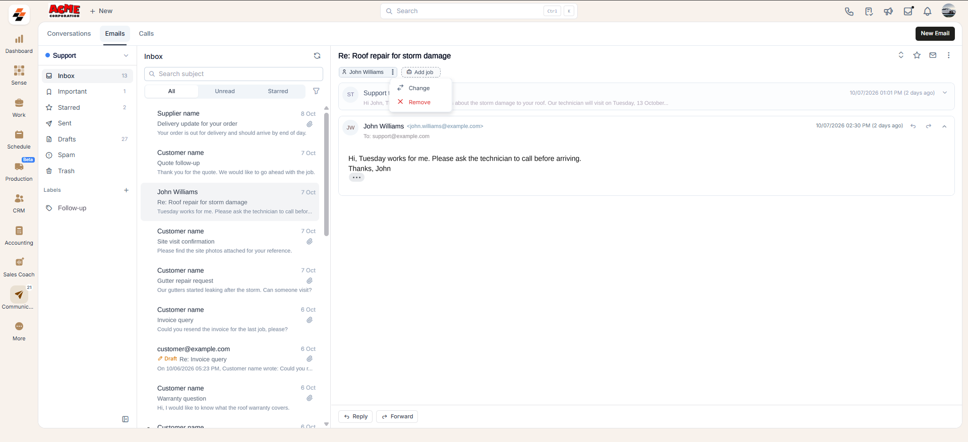 Email Change Remove Association