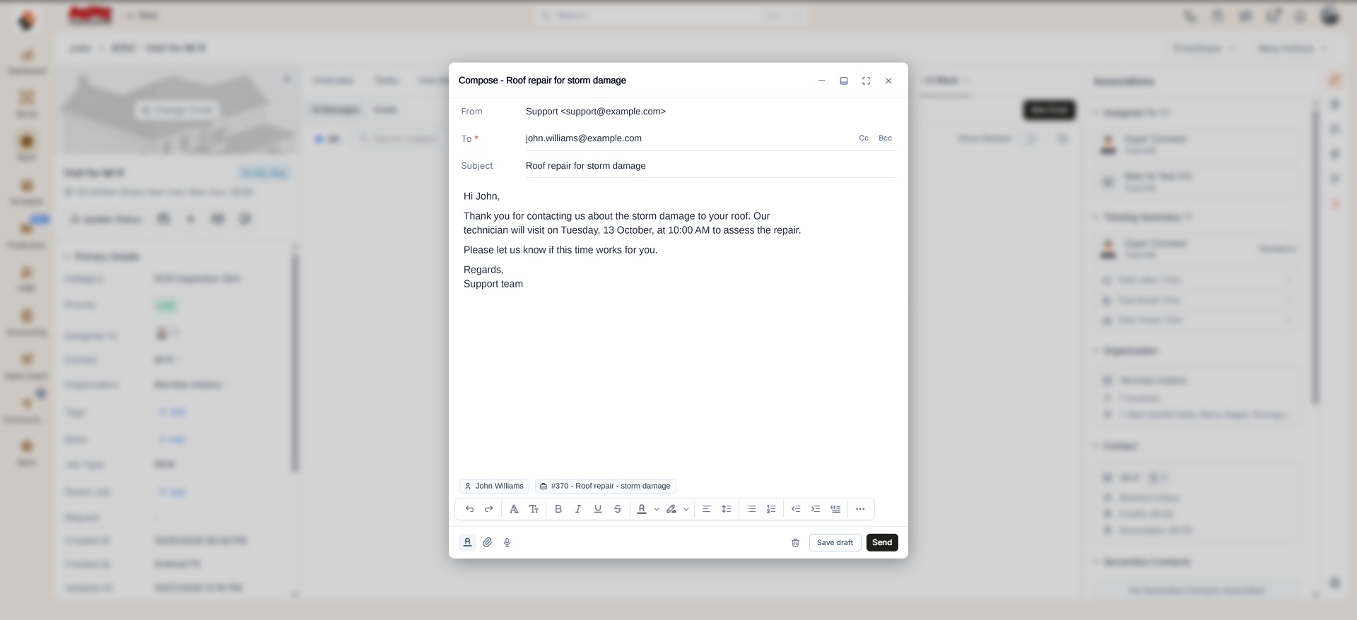 Job Email Compose