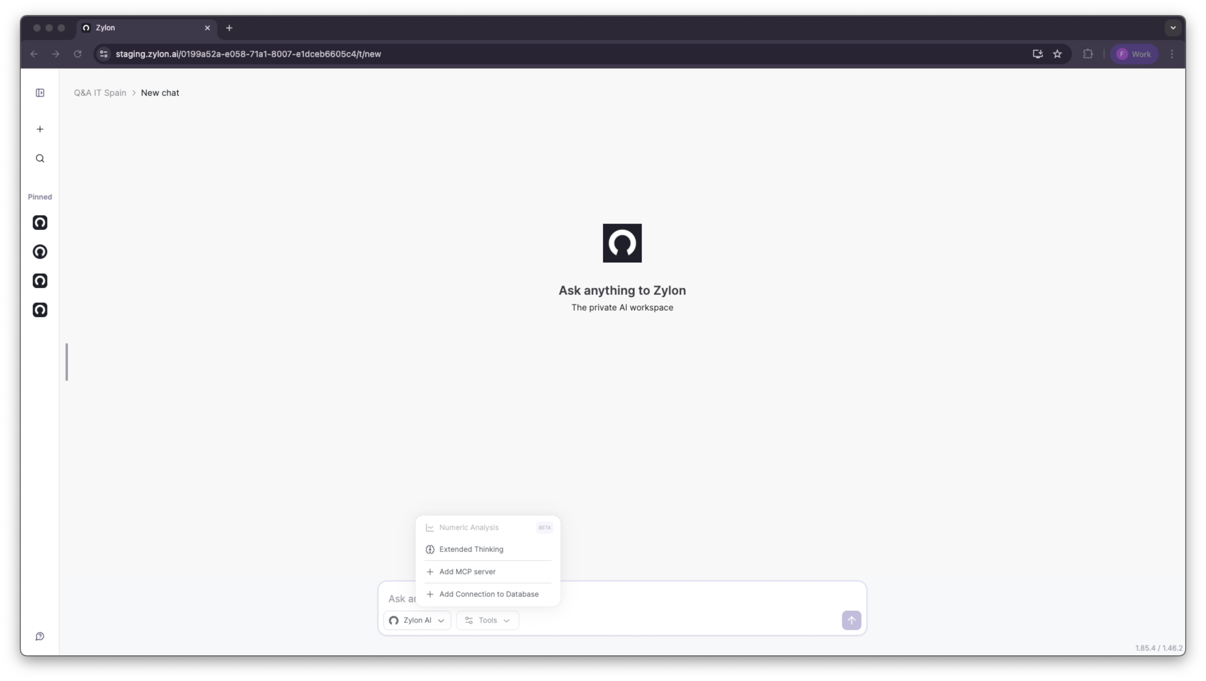 Connection popup window