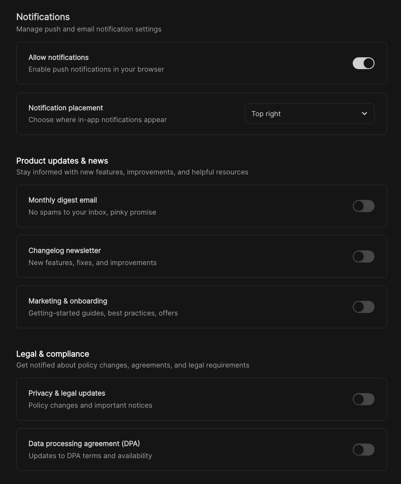 Notifications