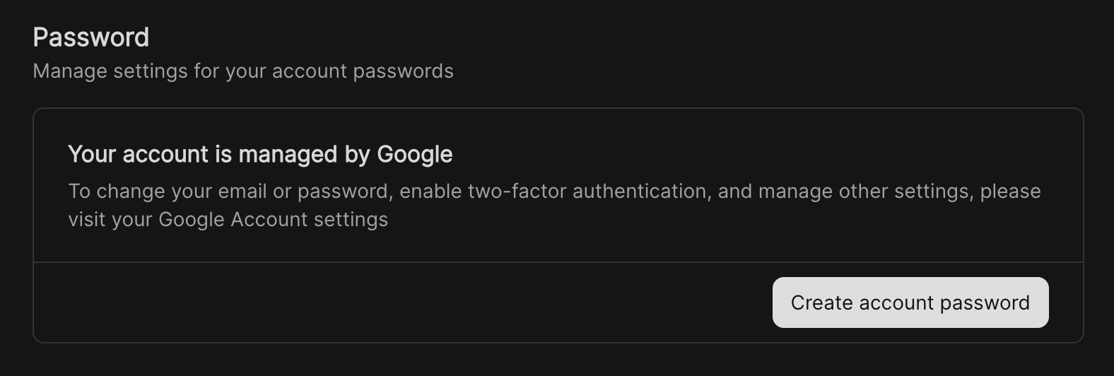 Manage Password