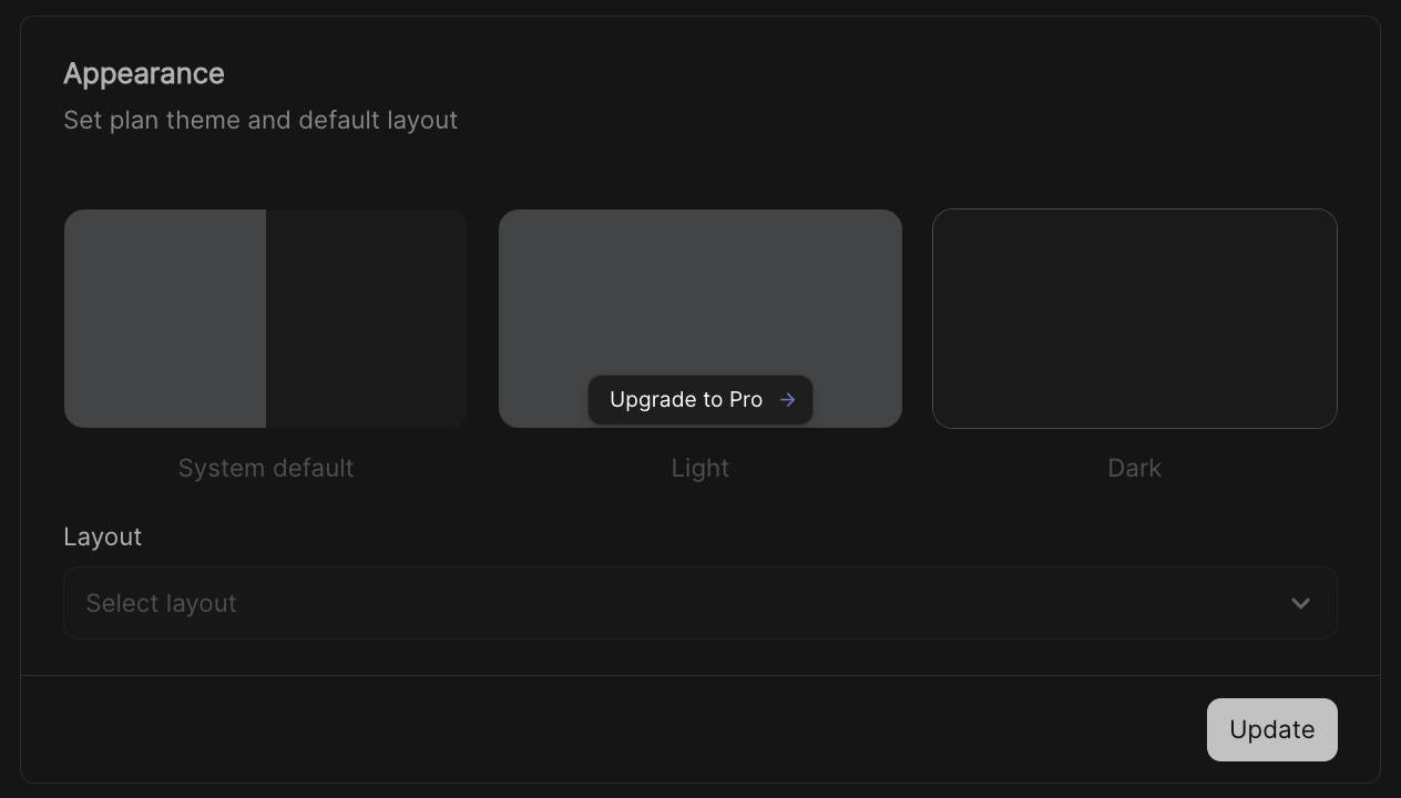 Workflow Preferences - Appearance